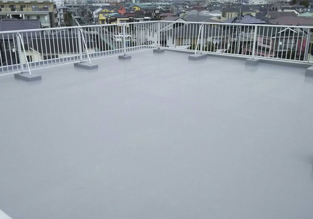 4屋上　　　　　　ウレタン塗膜防水施工後